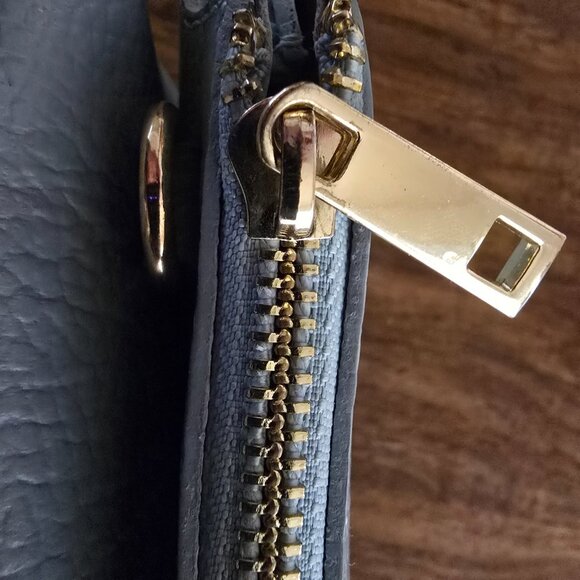 Italian Blue Genuine Leather Borse in Pelle Purse w/Magnetic Closure - Picture 12 of 14